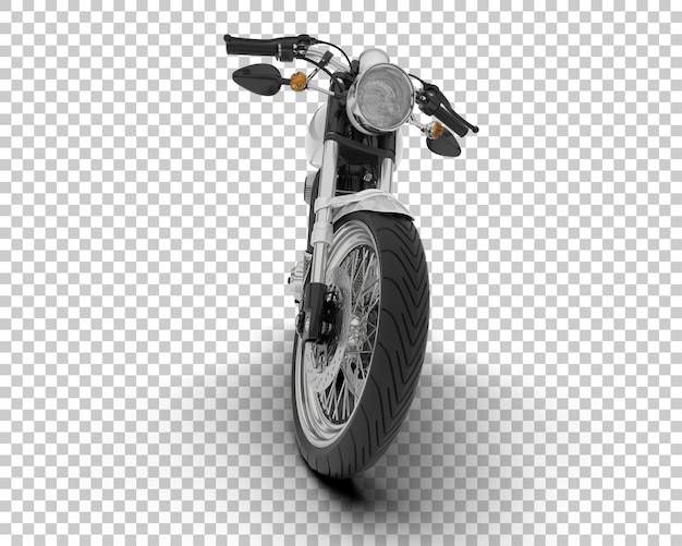 Motocicleta en la ilustración de renderizado 3d de fondo transparente
