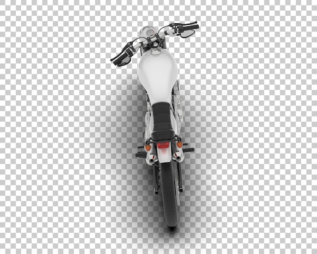 Motocicleta en la ilustración de renderizado 3d de fondo transparente