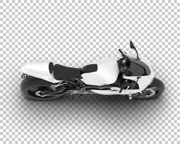 Motocicleta en la ilustración de renderizado 3d de fondo transparente