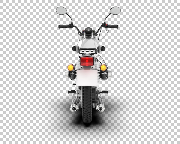 Motocicleta en la ilustración de renderizado 3d de fondo transparente
