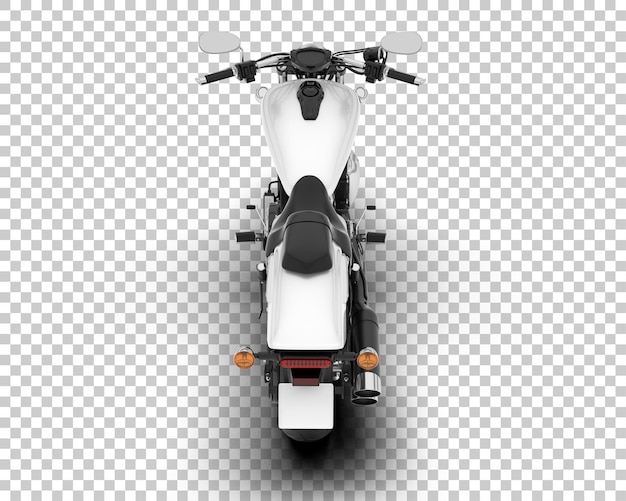 Motocicleta en la ilustración de renderizado 3d de fondo transparente
