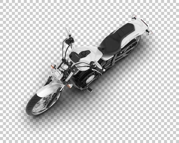 Motocicleta en la ilustración de renderizado 3d de fondo transparente