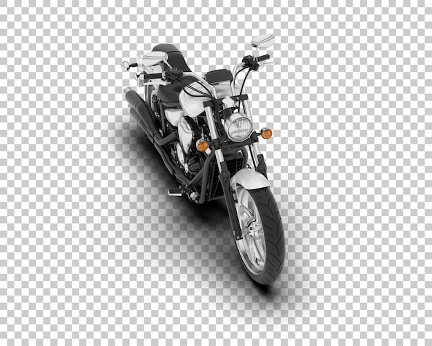 Motocicleta en la ilustración de renderizado 3d de fondo transparente