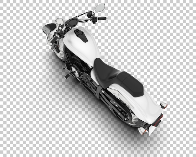 Motocicleta en la ilustración de renderizado 3d de fondo transparente