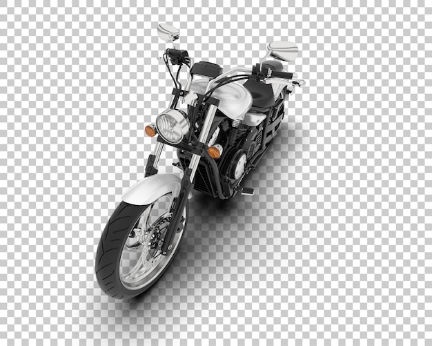 Motocicleta en la ilustración de renderizado 3d de fondo transparente