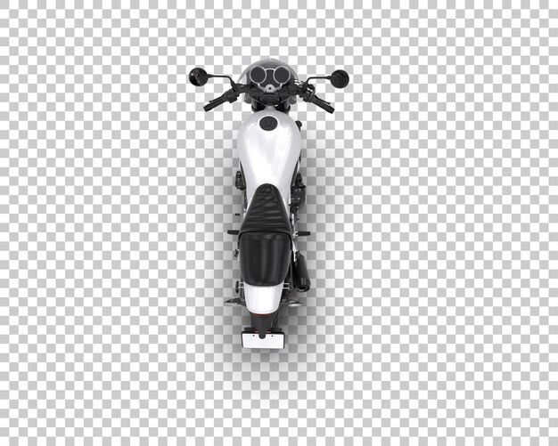 PSD motocicleta isolada no fundo ilustração de renderização 3d