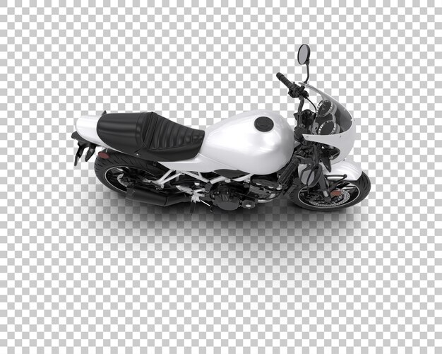 PSD motocicleta isolada no fundo ilustração de renderização 3d