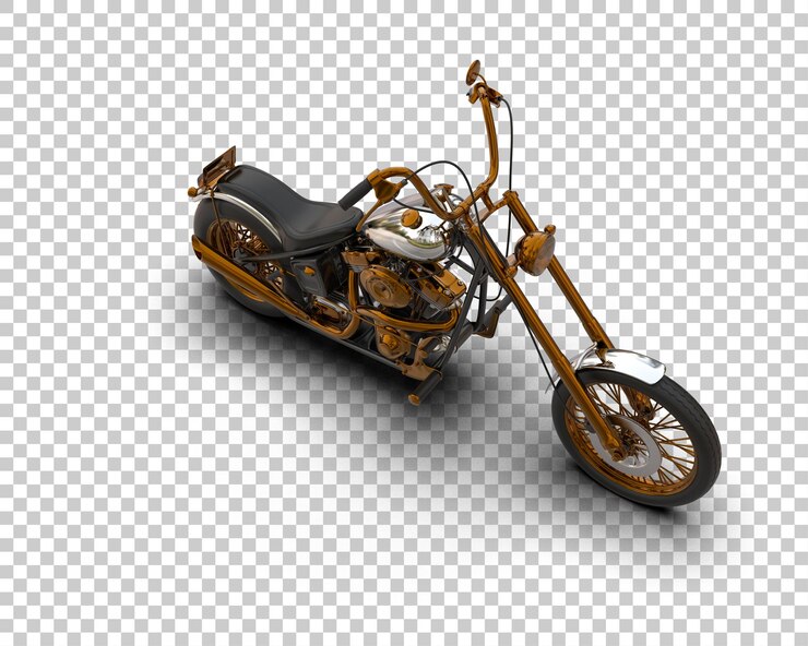 PSD motocicleta isolada no fundo ilustração de renderização 3d