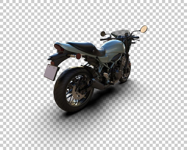 PSD motocicleta isolada no fundo ilustração de renderização 3d