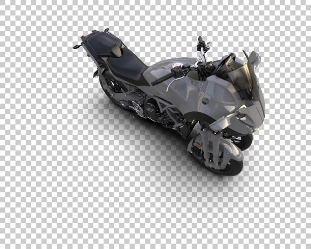 PSD motocicleta isolada no fundo ilustração de renderização 3d