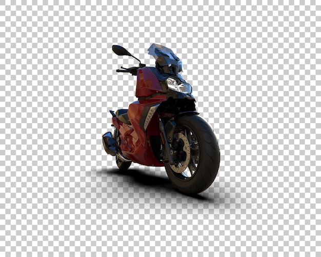 Motocicleta isolada no fundo ilustração de renderização 3D