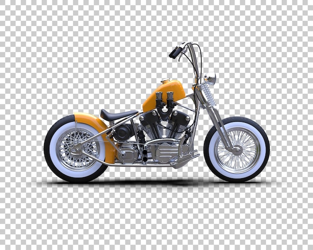 PSD motocicleta isolada no fundo ilustração de renderização 3d