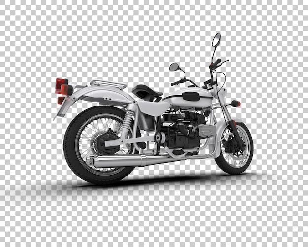 Motocicleta isolada no fundo ilustração de renderização 3D
