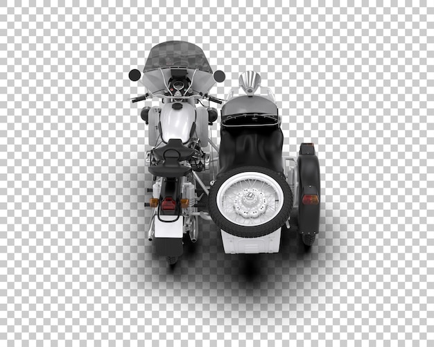 Motocicleta isolada no fundo ilustração de renderização 3D