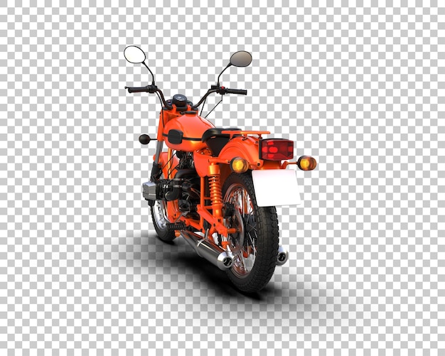 Motocicleta isolada no fundo ilustração de renderização 3D
