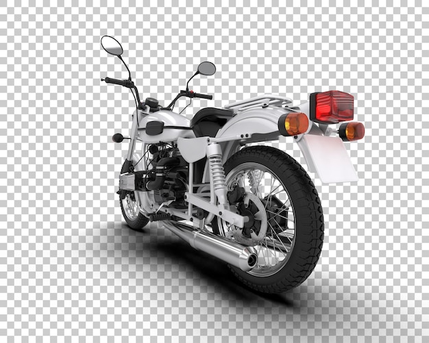 Motocicleta isolada no fundo ilustração de renderização 3D