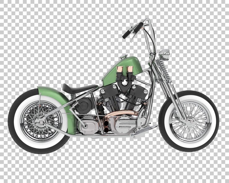 PSD motocicleta na ilustração de renderização 3d de fundo transparente