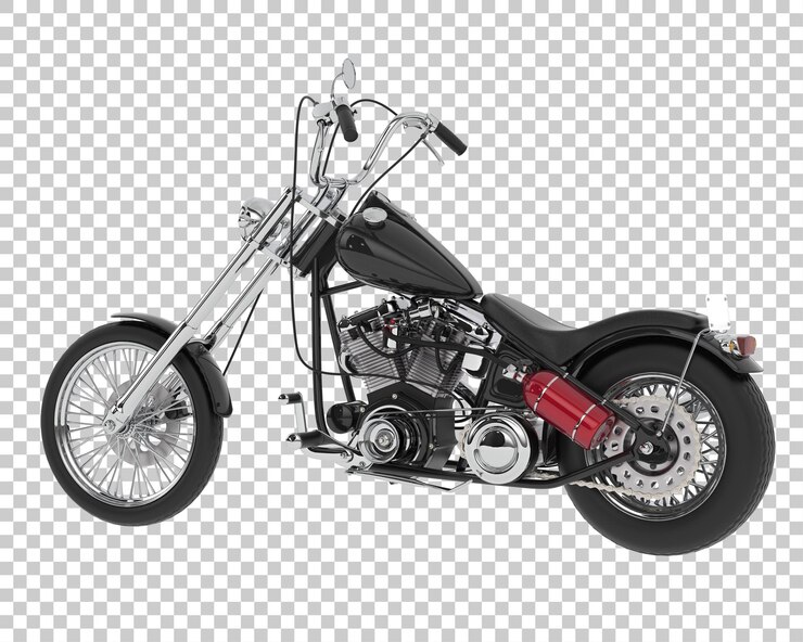 PSD motocicleta na ilustração de renderização 3d de fundo transparente