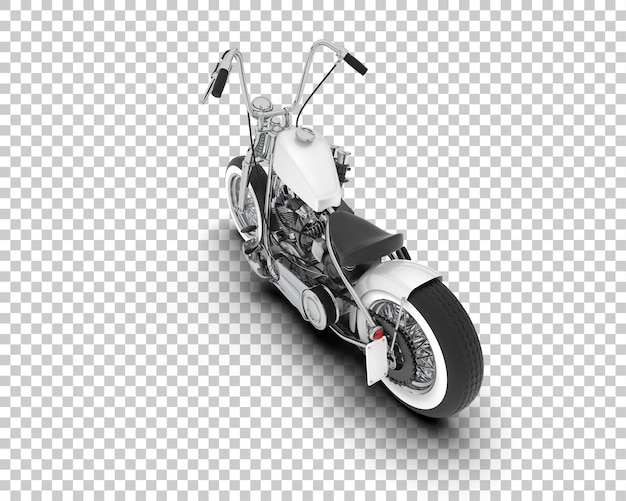 Motocicleta na ilustração de renderização 3d de fundo transparente