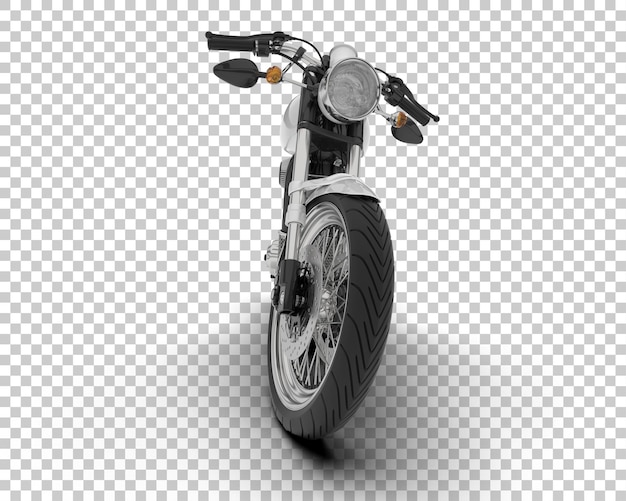 Motocicleta na ilustração de renderização 3d de fundo transparente