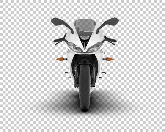 Motocicleta na ilustração de renderização 3d de fundo transparente