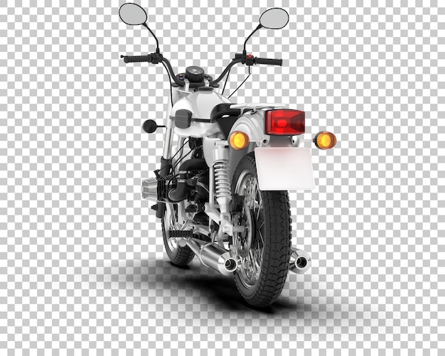 PSD motocicleta na ilustração de renderização 3d de fundo transparente