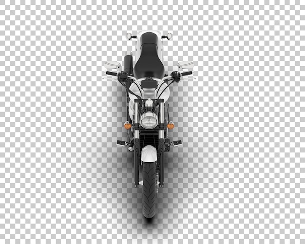 Motocicleta na ilustração de renderização 3d de fundo transparente