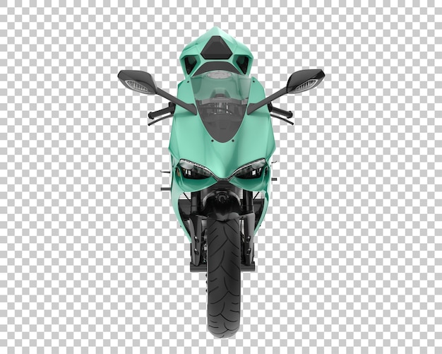 Motocicleta rápida sobre fondo transparente. Representación 3d - ilustración