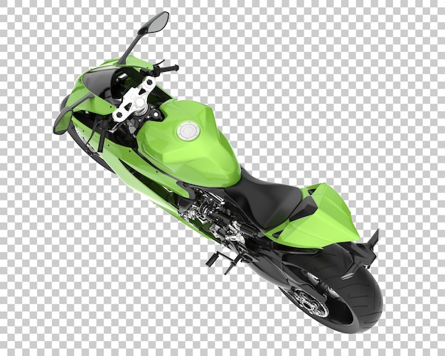 Motocicleta rápida sobre fondo transparente. Representación 3d - ilustración