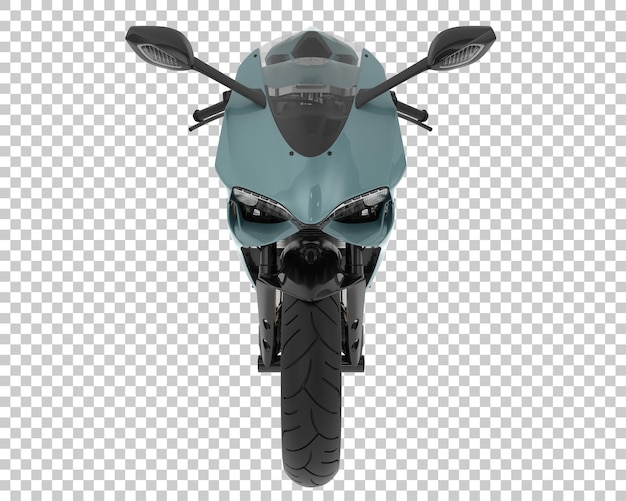 Motocicleta rápida sobre fondo transparente. Representación 3d - ilustración