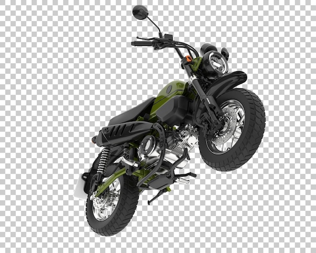 Motocicleta sobre fondo transparente. representación 3d - ilustración