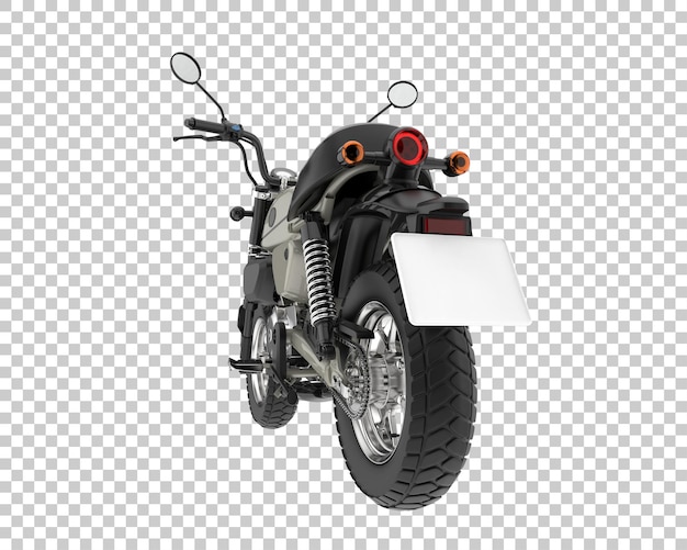 Motocicleta sobre fondo transparente. Representación 3d - ilustración