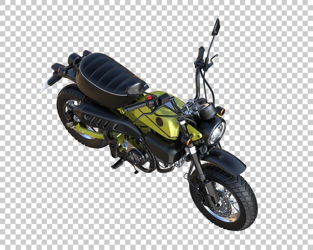 Motocicleta sobre fondo transparente. Representación 3d - ilustración