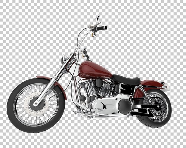 Motocicleta sobre fondo transparente. Representación 3d - ilustración