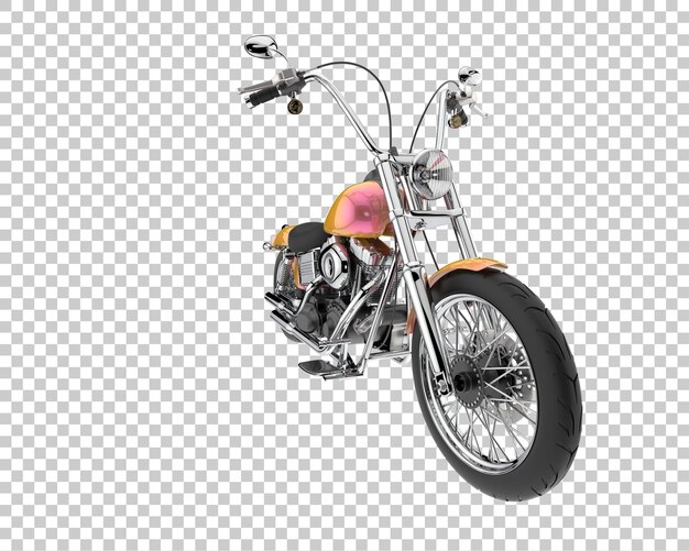 Motocicleta sobre fondo transparente. Representación 3d - ilustración