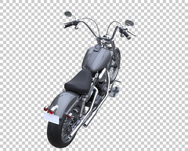 Motocicleta sobre fondo transparente. Representación 3d - ilustración