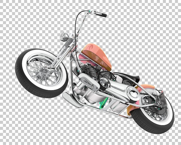 Motocicleta sobre fondo transparente. representación 3d - ilustración