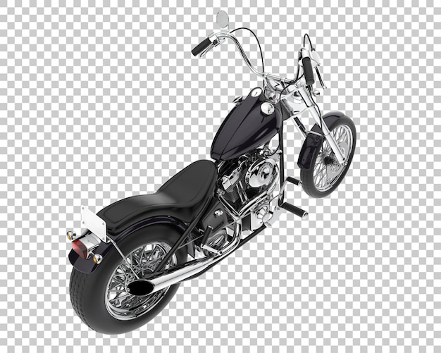 Motocicleta sobre fondo transparente. representación 3d - ilustración