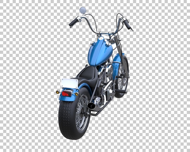 Motocicleta sobre fondo transparente. Representación 3d - ilustración