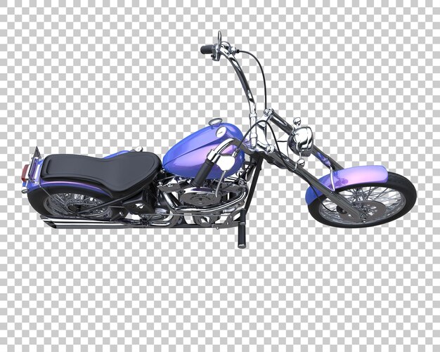Motocicleta sobre fondo transparente. Representación 3d - ilustración