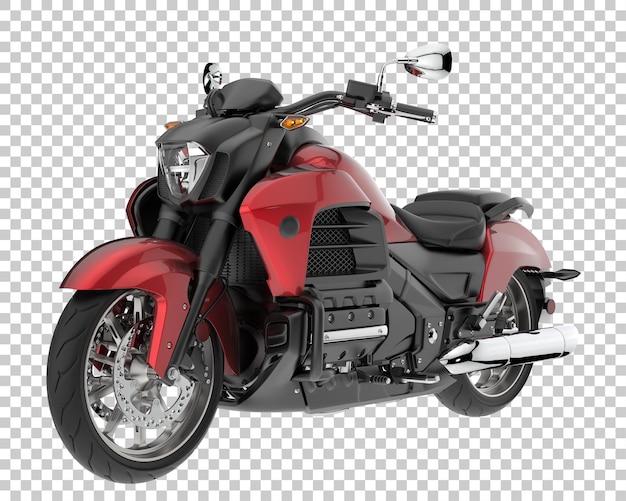 Motocicleta sobre fondo transparente. Representación 3d - ilustración
