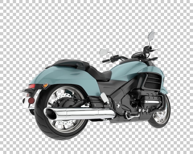 Motocicleta sobre fondo transparente. Representación 3d - ilustración