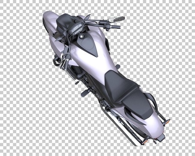 Motocicleta sobre fondo transparente. Representación 3d - ilustración