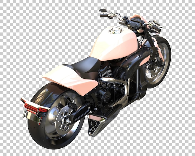 Motocicleta sobre fondo transparente. Representación 3d - ilustración
