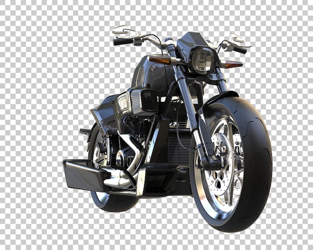 Motocicleta sobre fondo transparente. Representación 3d - ilustración