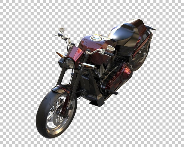 Motocicleta sobre fondo transparente. Representación 3d - ilustración