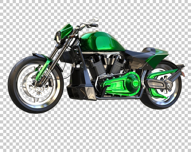 Motocicleta sobre fondo transparente. Representación 3d - ilustración