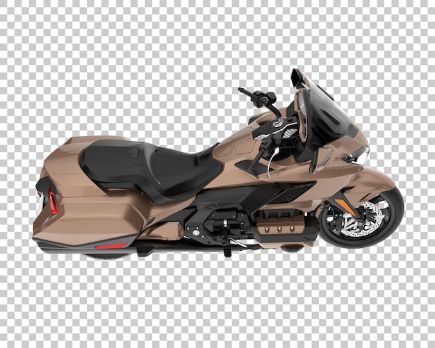 Motocicleta sobre fondo transparente. Representación 3d - ilustración