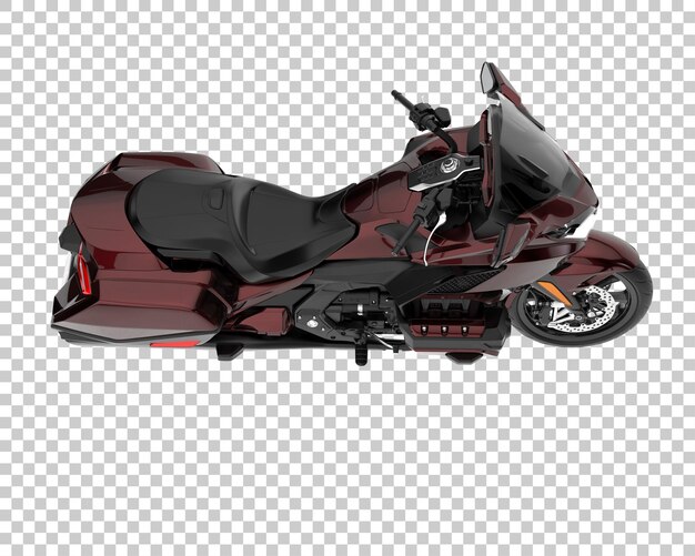 Motocicleta sobre fondo transparente. Representación 3d - ilustración
