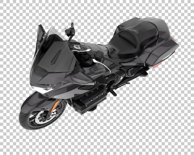 Motocicleta sobre fondo transparente. Representación 3d - ilustración